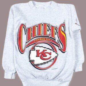Vtg Kansas City Sweatshirt, Football Shirt, Crewneck, 90s Sports Graphic Tee